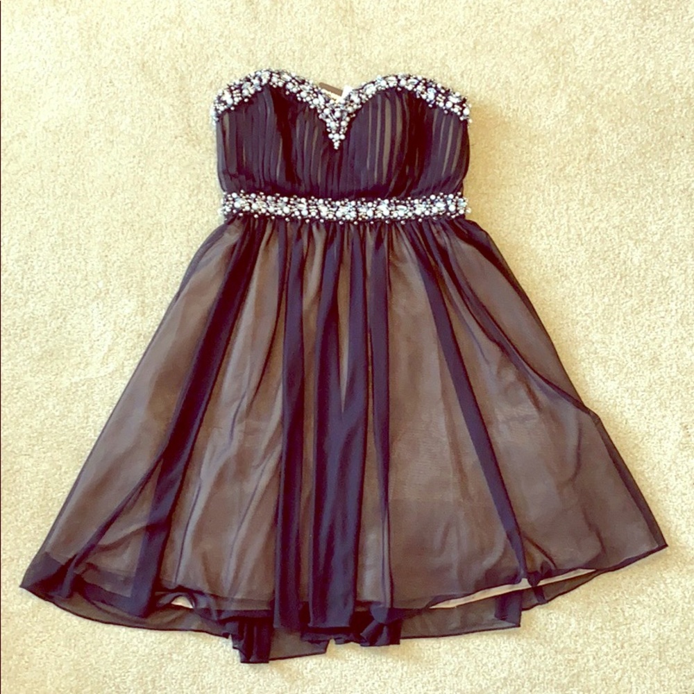 Sequin hearts beaded sweetheart dress